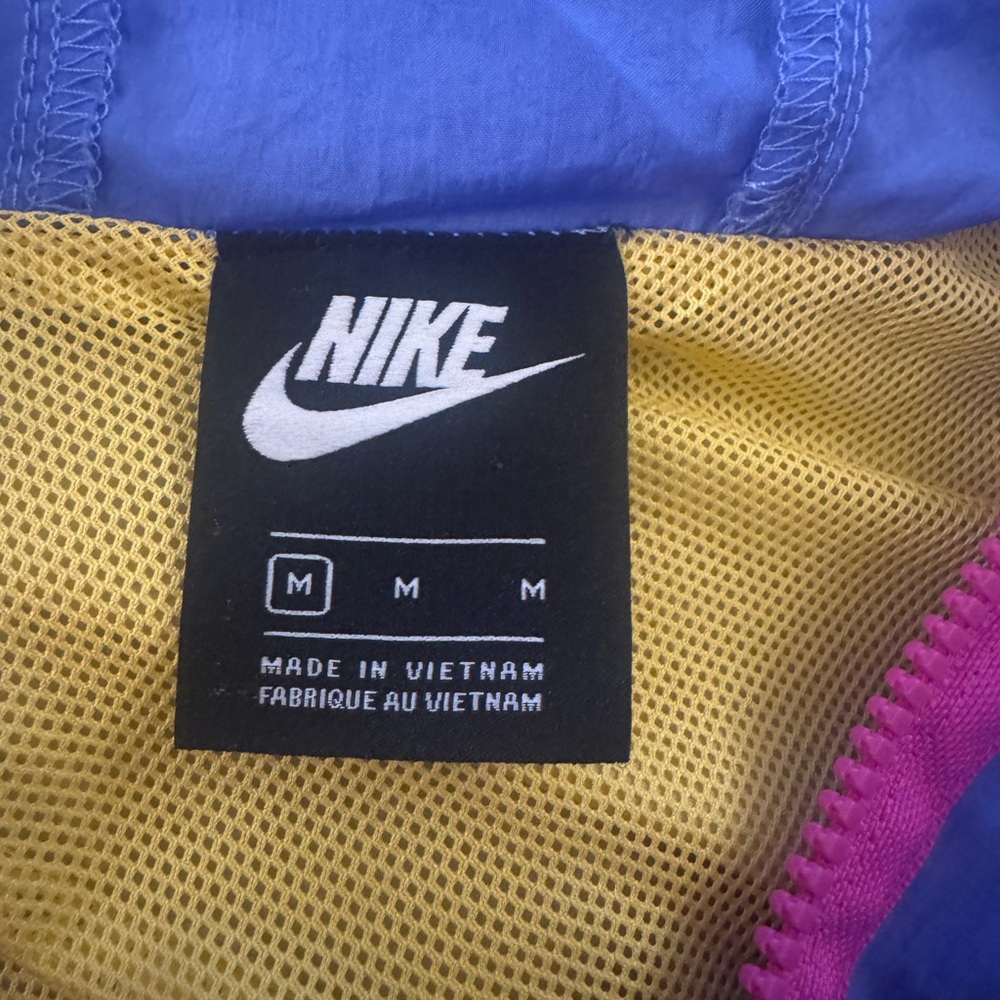 Nike Windbreaker Jacket Purple and Yellow Retro-Inspired - Size M - Picture 6 of 9
